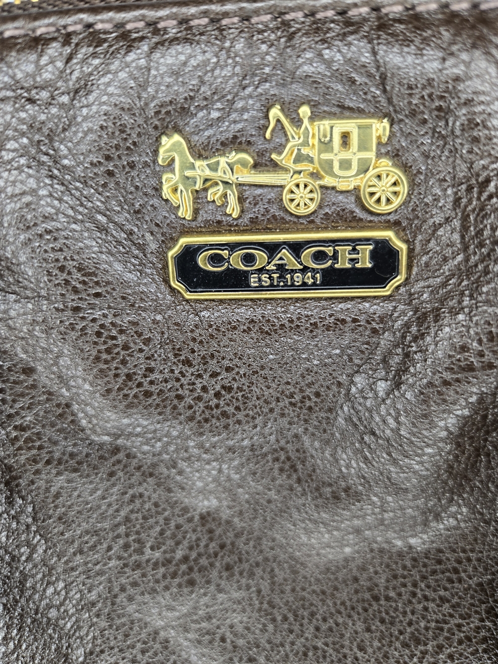 Coach Brown Leather Satchel with Shoulder Strap - Picture 11 of 13